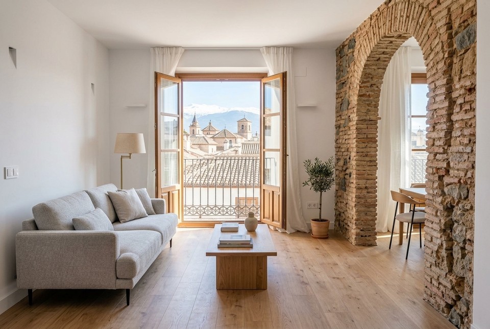 Después de la reforma integral con salón diáfano y balcón a Sierra Nevada