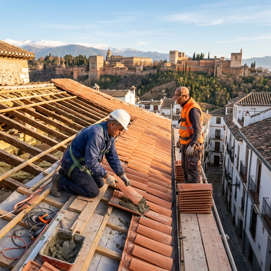 Reforma de tejado en Granada